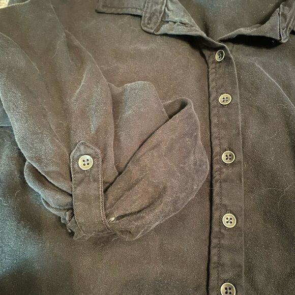 Time and Tru black Tencel dress tunic with tabbed sleeves and pockets - Picture 6 of 9